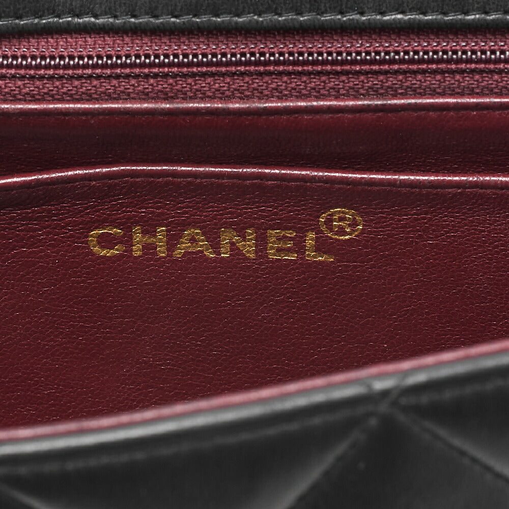 CHANEL Matelasse Cocomark Single Magnetic Lock One Shoulder Bag Lambskin Black Gold-Tone Hardware, Pre-Owned