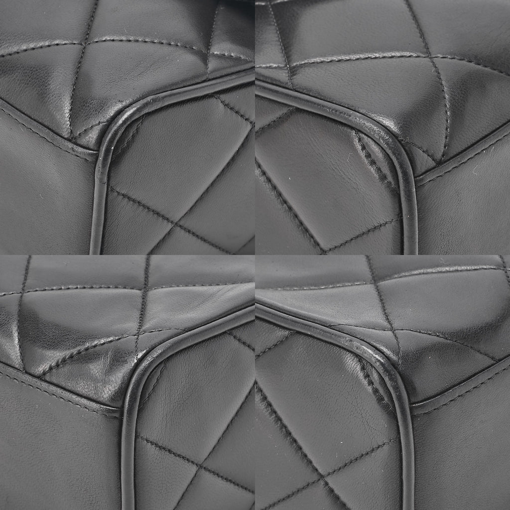CHANEL Matelasse Cocomark Single Magnetic Lock One Shoulder Bag Lambskin Black Gold-Tone Hardware, Pre-Owned