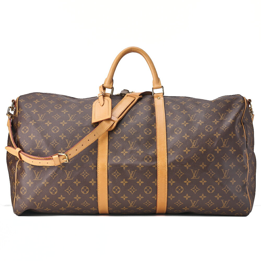 LOUIS VUITTON Louis Vuitton Monogram Keepol 60 Boston Bag M41422 Brown Gold-Tone Hardware, Pre-Owned