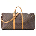 LOUIS VUITTON Louis Vuitton Monogram Keepol 60 Boston Bag M41422 Brown Gold-Tone Hardware, Pre-Owned