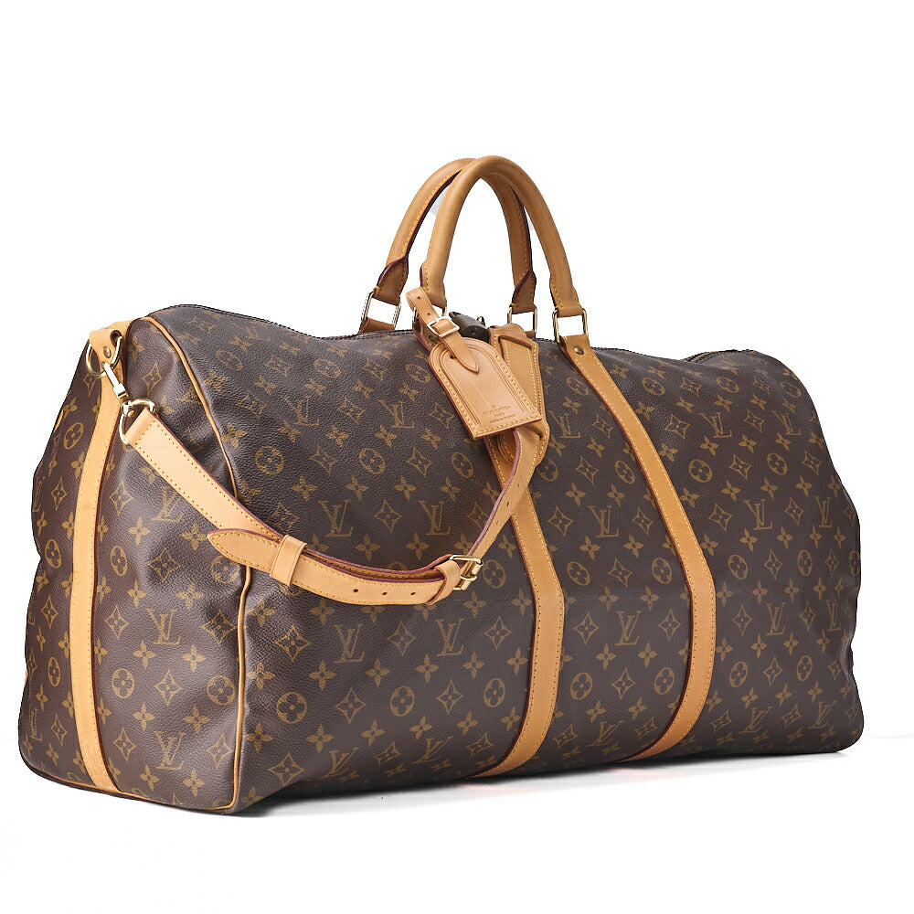 LOUIS VUITTON Louis Vuitton Monogram Keepol 60 Boston Bag M41422 Brown Gold-Tone Hardware, Pre-Owned