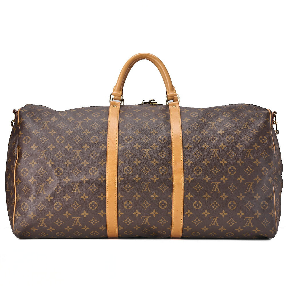 LOUIS VUITTON Louis Vuitton Monogram Keepol 60 Boston Bag M41422 Brown Gold-Tone Hardware, Pre-Owned