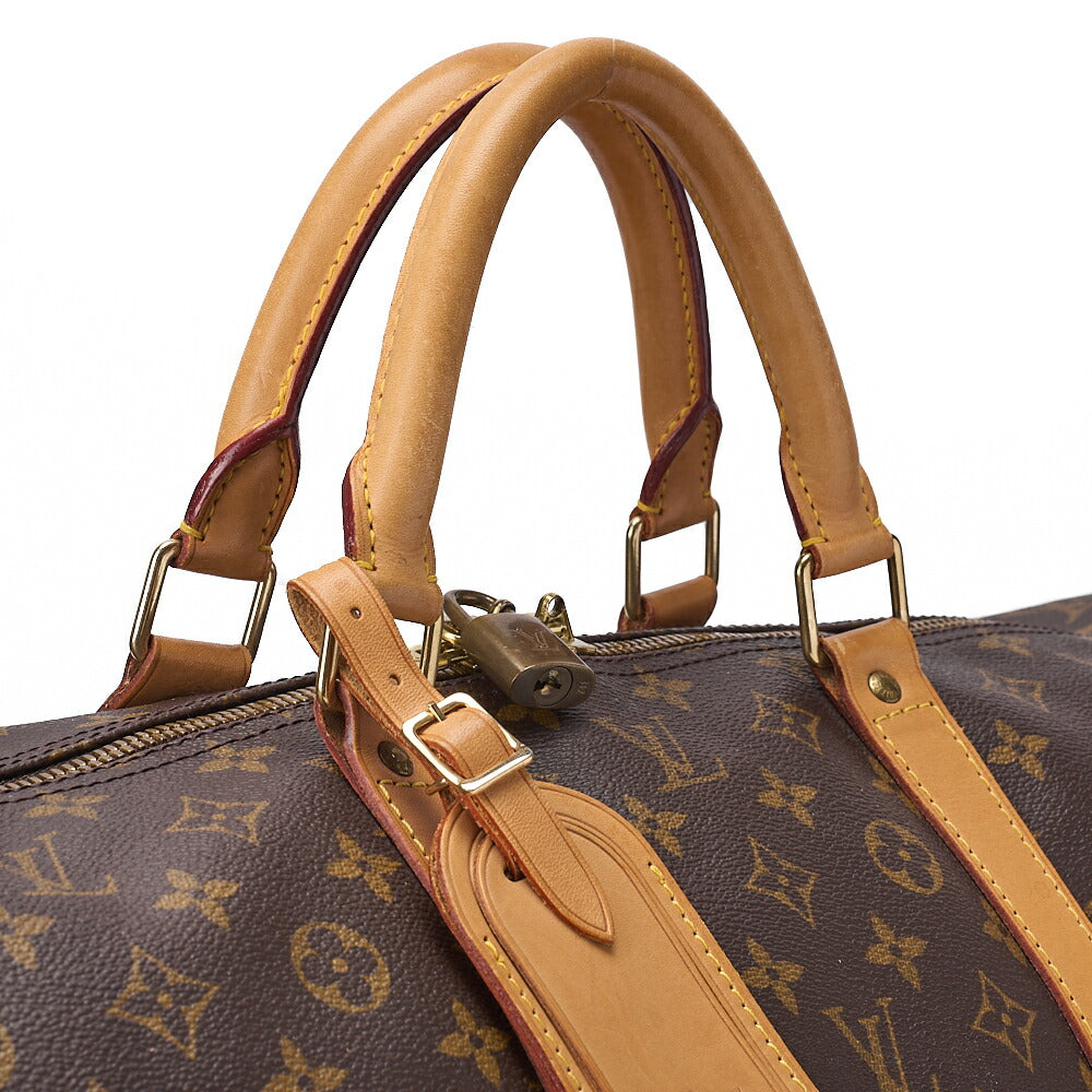 LOUIS VUITTON Louis Vuitton Monogram Keepol 60 Boston Bag M41422 Brown Gold-Tone Hardware, Pre-Owned