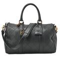 CHANEL Matelasse Bicolore 2WAY Shoulder Boston Lambskin Black Gold-Tone Hardware, Pre-Owned