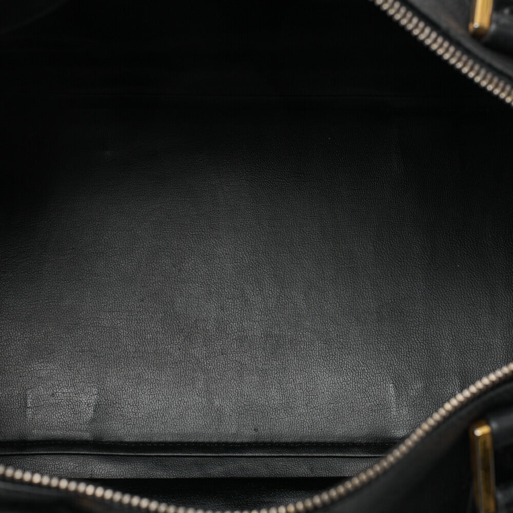 CHANEL Matelasse Bicolore 2WAY Shoulder Boston Lambskin Black Gold-Tone Hardware, Pre-Owned