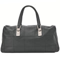 CHANEL Handbag Chocolate Bar Coco Mark Lambskin Black Silver-Tone Hardware, Pre-Owned