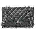 CHANEL Deca Matelasse30 Turnlock Chain Shoulder Bag Lambskin Black Silver-Tone Hardware, Pre-Owned