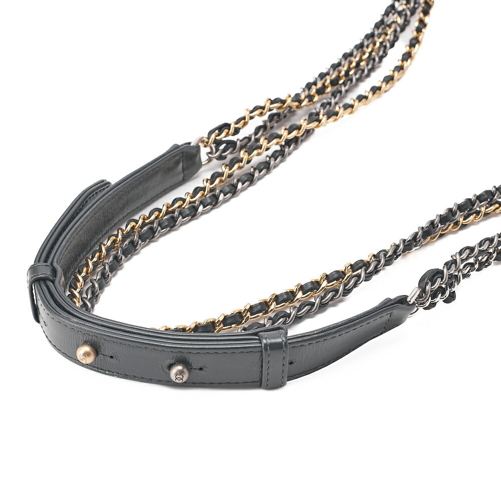 CHANEL Chain Shoulder Bag Matelasse  Gabrieldo Vintage Calf Black x Navy x Pink Silver x Gold -Tone Hardware, Pre-Owned