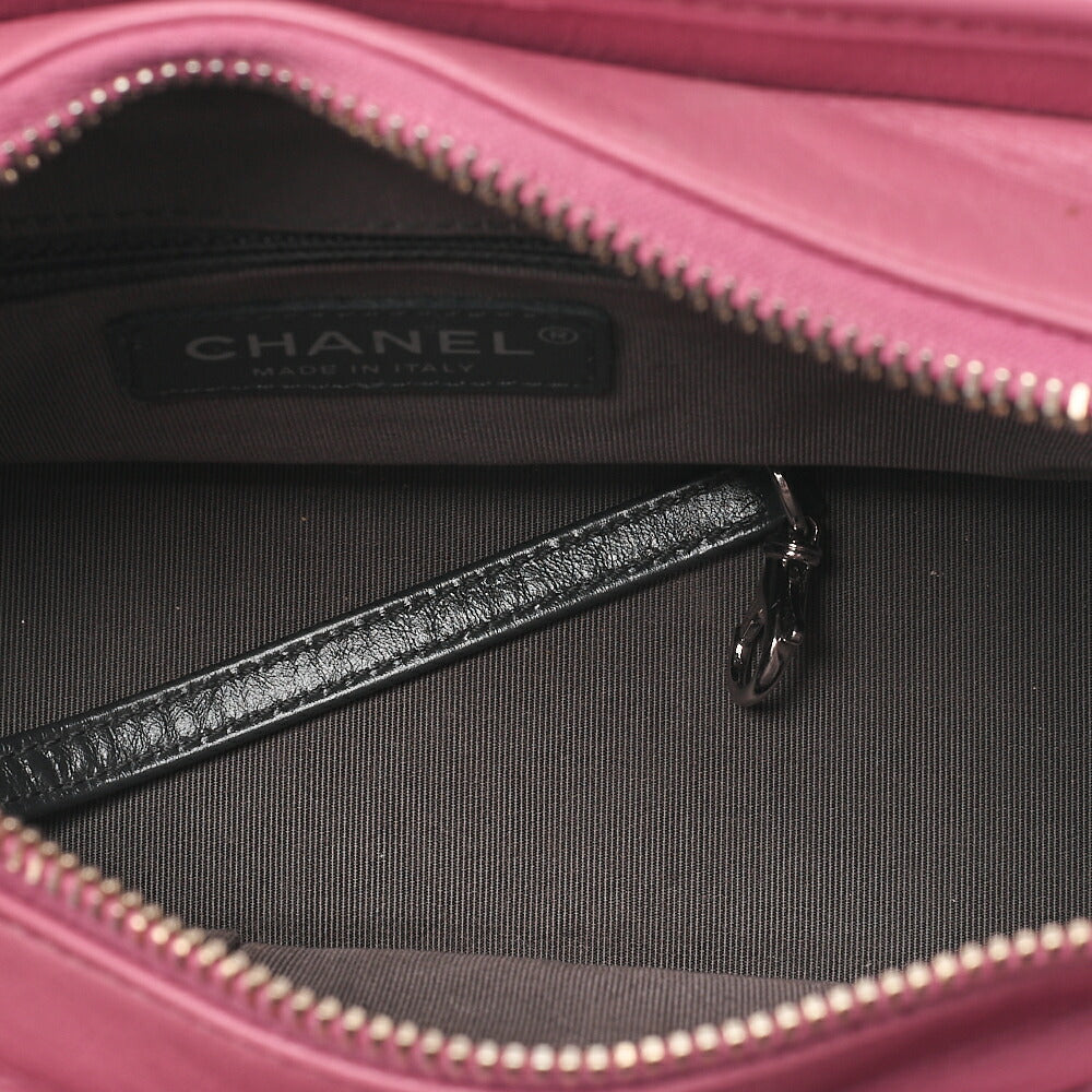 CHANEL Chain Shoulder Bag Matelasse  Gabrieldo Vintage Calf Black x Navy x Pink Silver x Gold -Tone Hardware, Pre-Owned