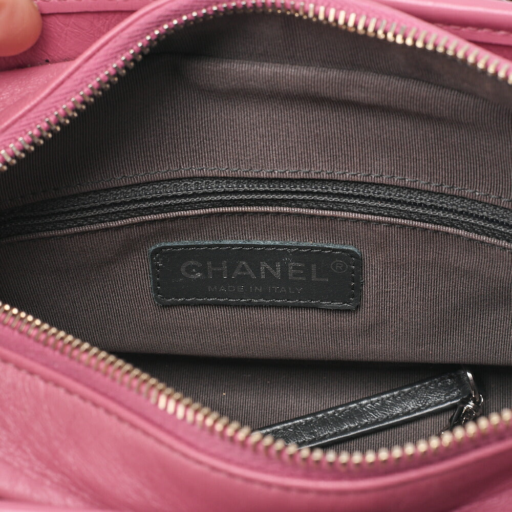 CHANEL Chain Shoulder Bag Matelasse  Gabrieldo Vintage Calf Black x Navy x Pink Silver x Gold -Tone Hardware, Pre-Owned