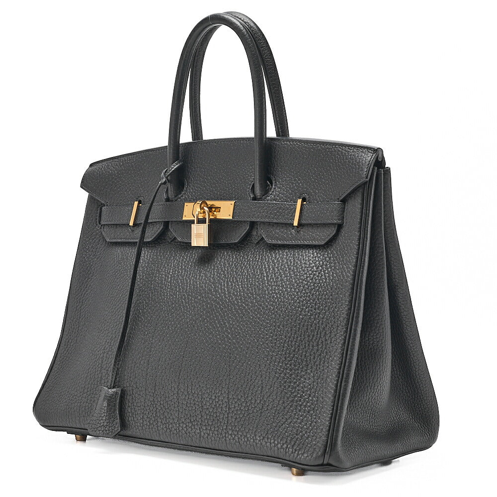 HERMES Birkin 35 Togo Handbag Black Gold-Tone Hardware, Pre-Owned