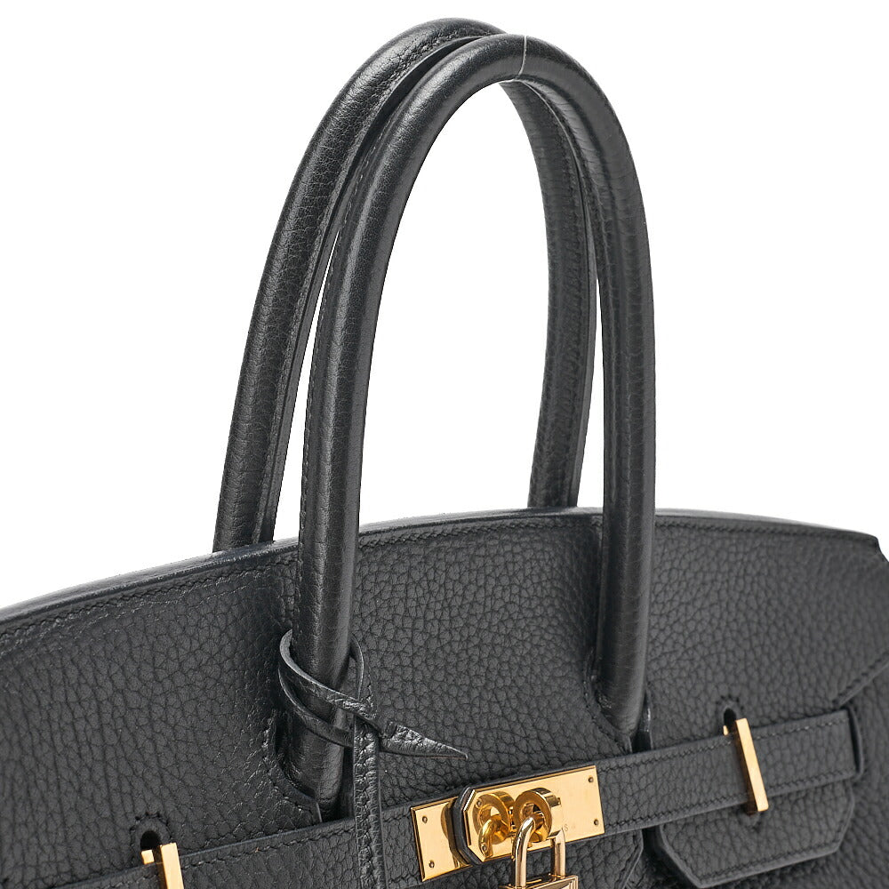 HERMES Birkin 35 Togo Handbag Black Gold-Tone Hardware, Pre-Owned