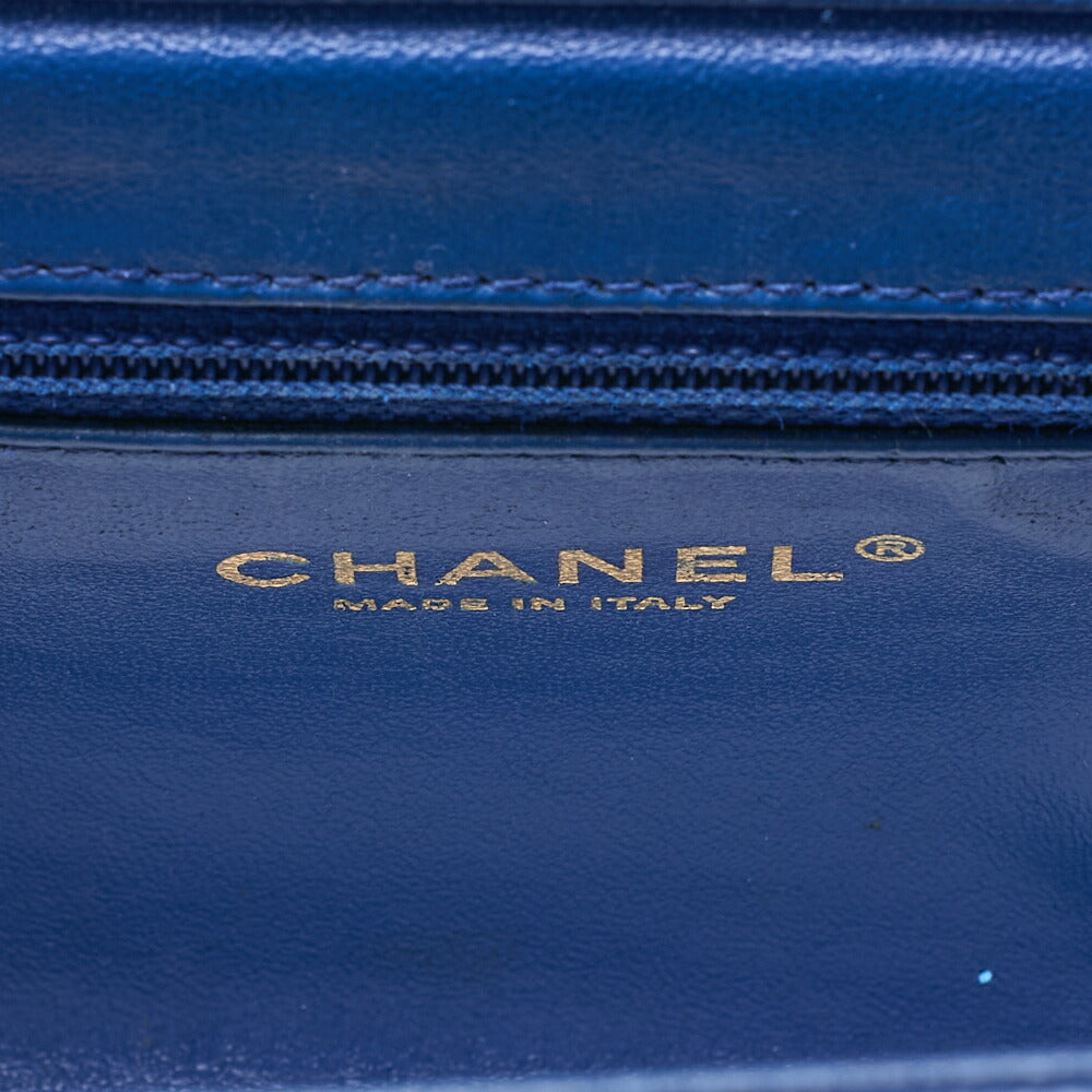 CHANEL Chanel Affinity Turnlock 2way Chain Shoulder Bag Caviar Skin Navy Gold-Tone Hardware, Pre-Owned