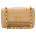 CHANEL Mademoiselle Single Bijoux Chain Shoulder Lambskin Beige Gold-Tone Hardware, Pre-Owned