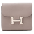 HERMES Constance Compact Bi-fold Wallet Epson Etowoop Silver-Tone Hardware, Pre-Owned