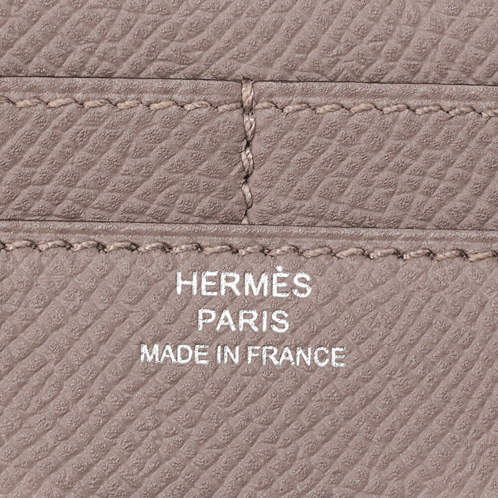 HERMES Constance Compact Bi-fold Wallet Epson Etowoop Silver-Tone Hardware, Pre-Owned