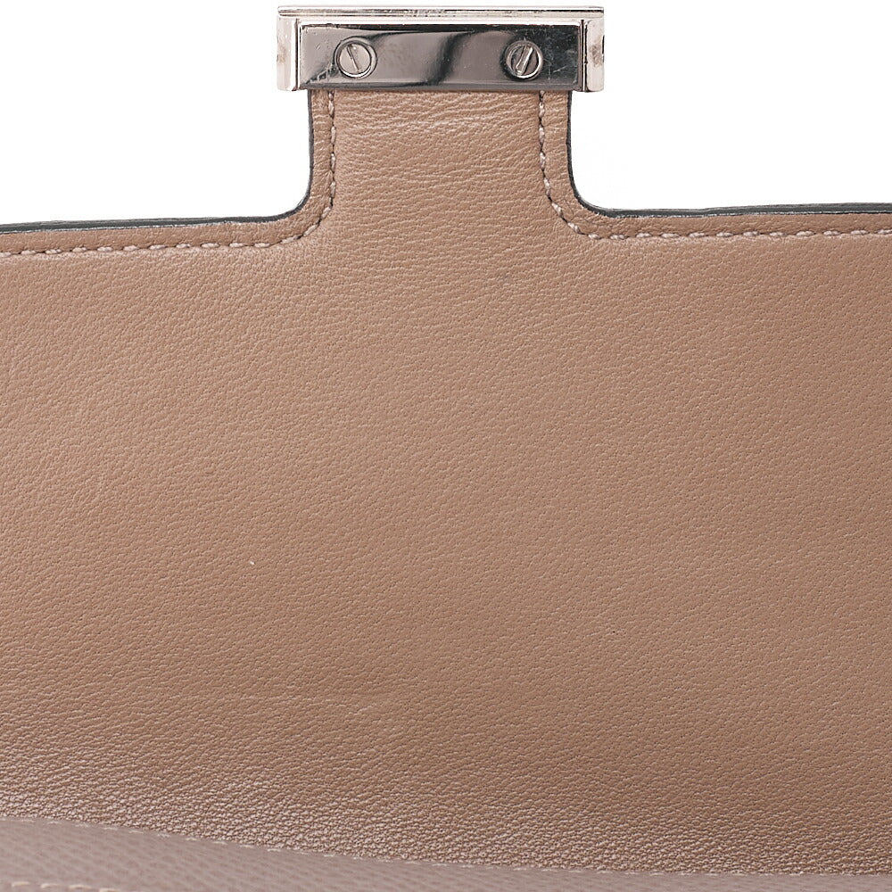 HERMES Constance Compact Bi-fold Wallet Epson Etowoop Silver-Tone Hardware, Pre-Owned