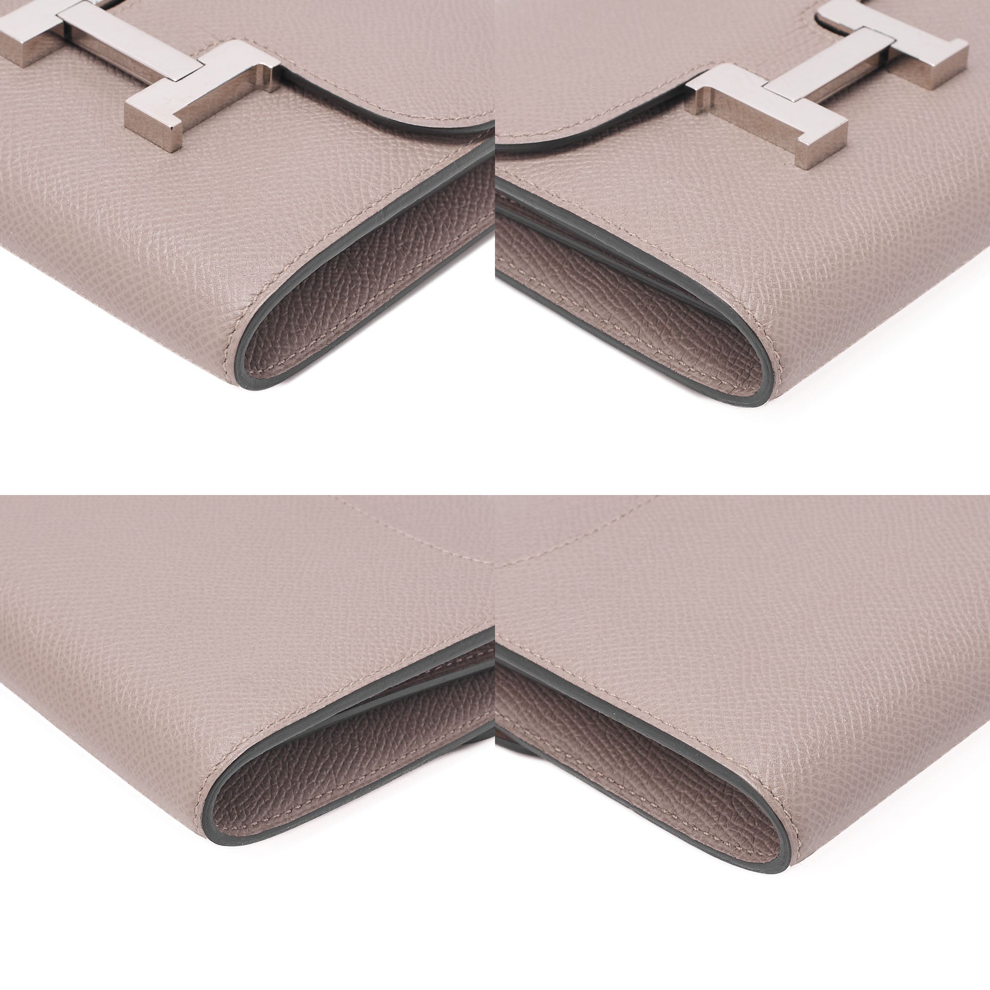 HERMES Constance Compact Bi-fold Wallet Epson Etowoop Silver-Tone Hardware, Pre-Owned