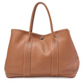 HERMES Garden Party PM Tote Bag Negonda Gold Silver-Tone Hardware, Pre-Owned