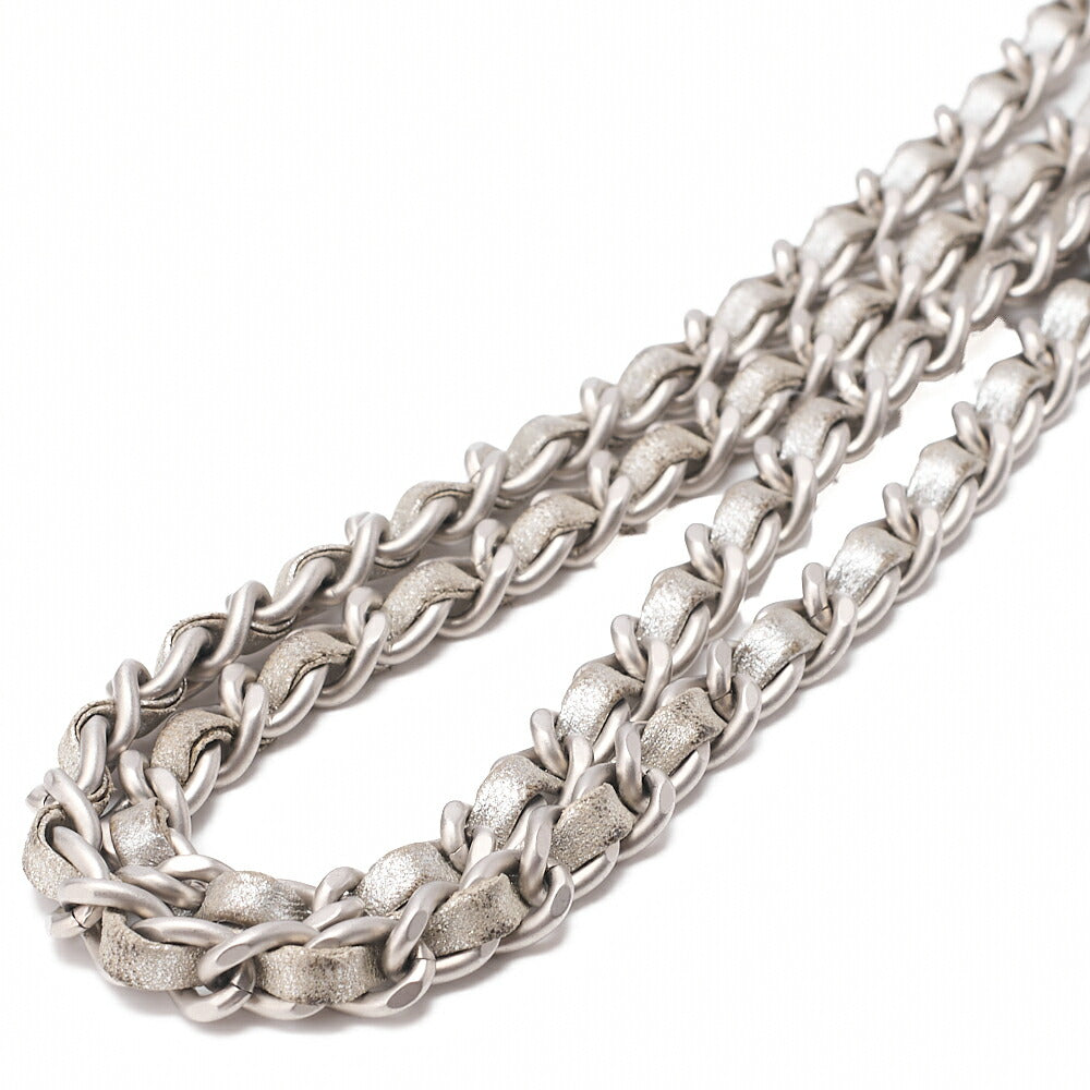 CHANEL Coco Mark Evening in the Air Chain Shoulder Lambskin Silver Silver-Tone Hardware, Pre-Owned