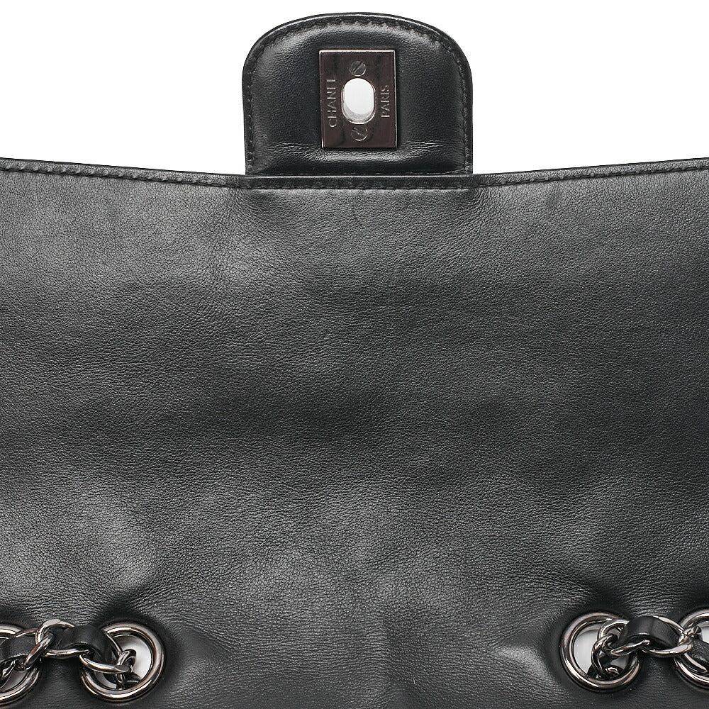 CHANEL Matelasse Single Pull Chain Shoulder Tweed x Leather Black x Bicolor Silver-Tone Hardware, Pre-Owned