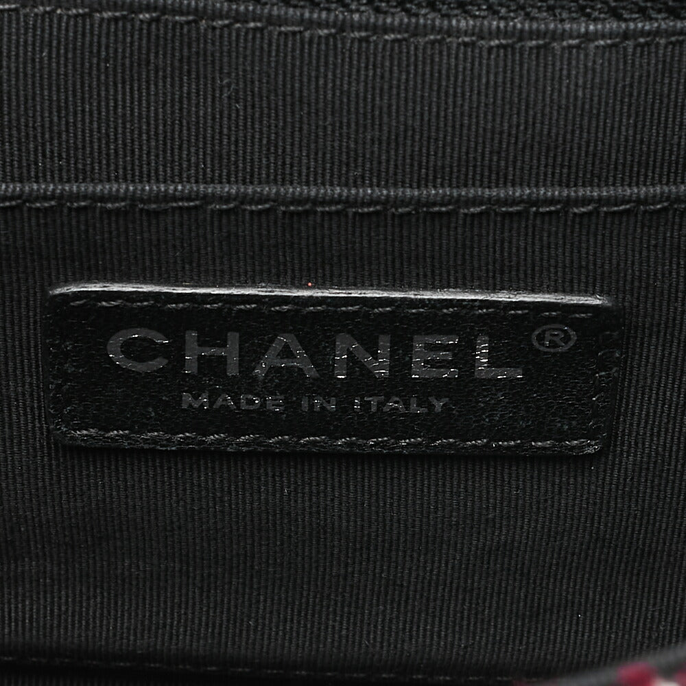 CHANEL Matelasse Single Pull Chain Shoulder Tweed x Leather Black x Bicolor Silver-Tone Hardware, Pre-Owned