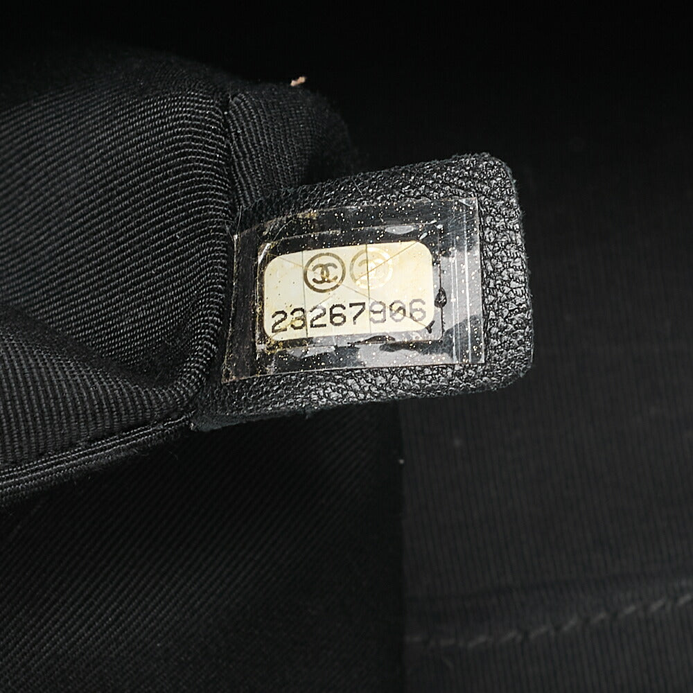 CHANEL Matelasse Single Pull Chain Shoulder Tweed x Leather Black x Bicolor Silver-Tone Hardware, Pre-Owned