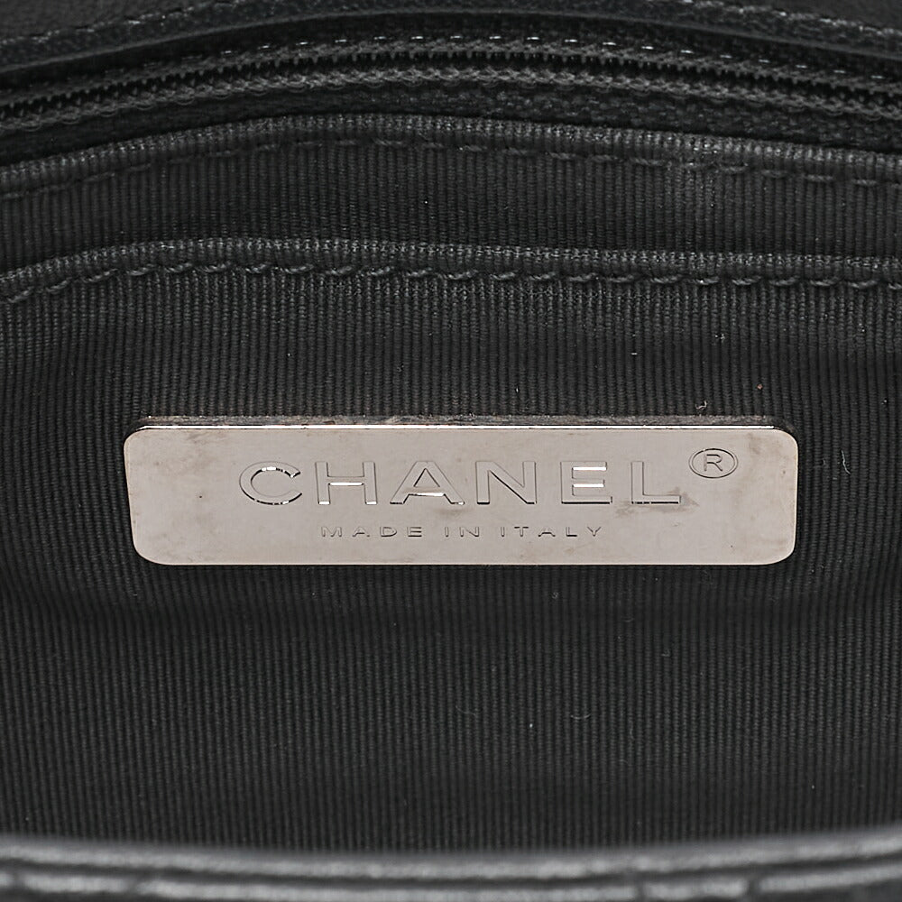 CHANEL Matelasse Circle Coco Single Flap Chain Shoulder Lambskin Black Gold X Silver-Tone Hardware, Pre-Owned