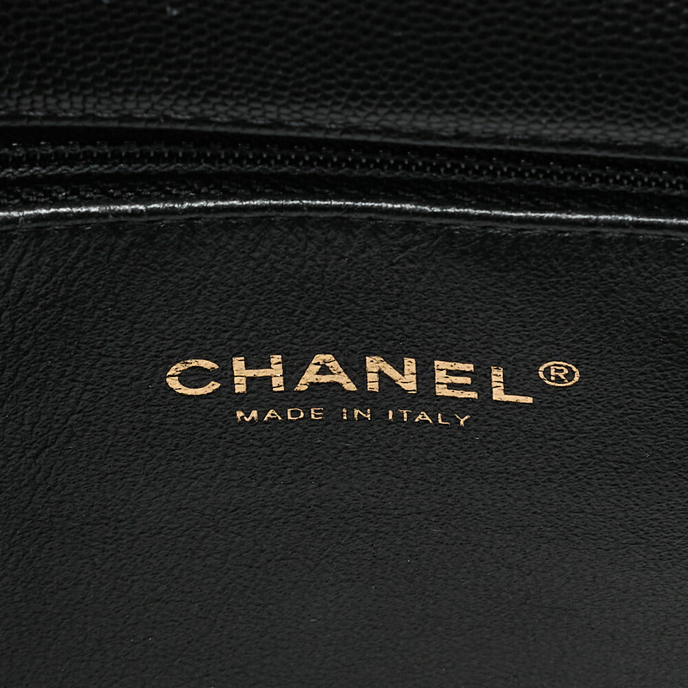 CHANEL Shoulder Bag Matelasse Coco Handle 33 2WAY Handbag Caviar Skin x Lizard Black Gold-Tone Hardware, Pre-Owned