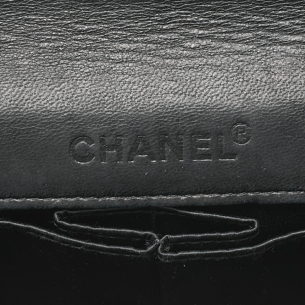 CHANEL Chanel Chocolate Bar Single Pull Chain Shoulder Lambskin Black Silver-Tone Hardware, Pre-Owned