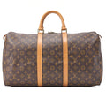 LOUIS VUITTON Louis Vuitton Monogram Keepol Handi?re 50 Boston Bag M41426 Brown Gold-Tone Hardware, Pre-Owned