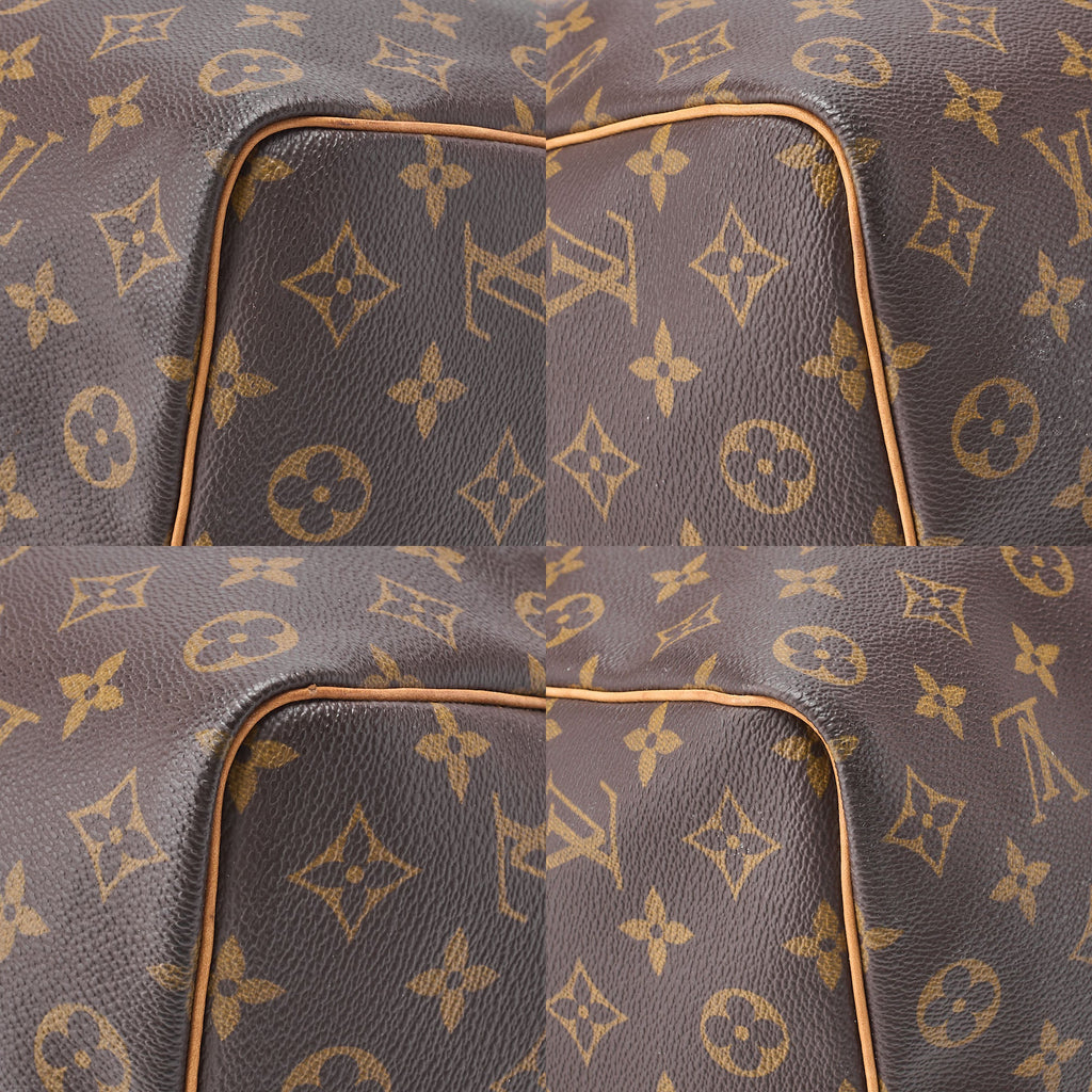 LOUIS VUITTON Louis Vuitton Monogram Keepol Handi?re 50 Boston Bag M41426 Brown Gold-Tone Hardware, Pre-Owned