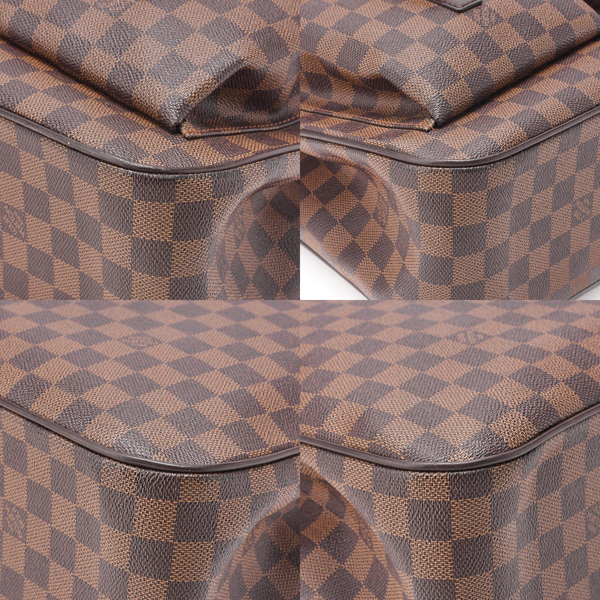 LOUIS VUITTON Louis Vuitton Damier Euzes Tote Bag N51128 Brown Gold-Tone Hardware, Pre-Owned