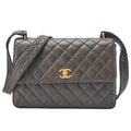 CHANEL Matelasse Turnlock Bijou Coco Shoulder Lambskin Brown Gold-Tone Hardware, Pre-Owned