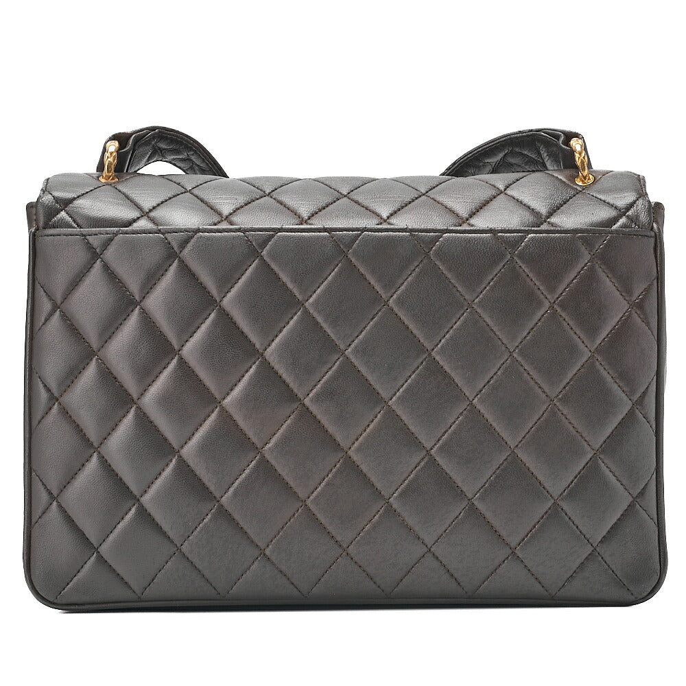 CHANEL Matelasse Turnlock Bijou Coco Shoulder Lambskin Brown Gold-Tone Hardware, Pre-Owned