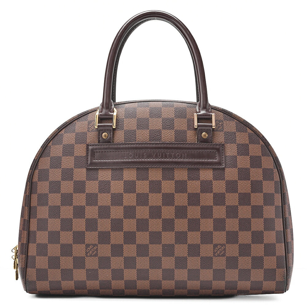 LOUIS VUITTON Louis Vuitton Damier Norita Handbag N41455 Brown Gold-Tone Hardware, Pre-Owned