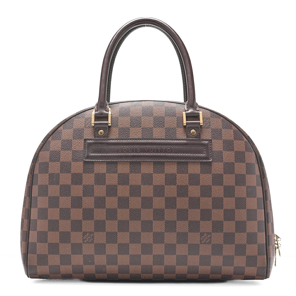 LOUIS VUITTON Louis Vuitton Damier Norita Handbag N41455 Brown Gold-Tone Hardware, Pre-Owned