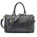 CHANEL Matelasse Bicolore 2WAY Shoulder Boston Lambskin Black Gold-Tone Hardware, Pre-Owned
