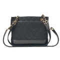 CHANEL Matelasse with Ball Charm Chain Shoulder Lambskin x Satin Black Gold-Tone Hardware, Pre-Owned