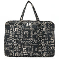 CHANEL Canvas Bi-See Large Size Tote Bag Black X White Silver-Tone Hardware, Pre-Owned