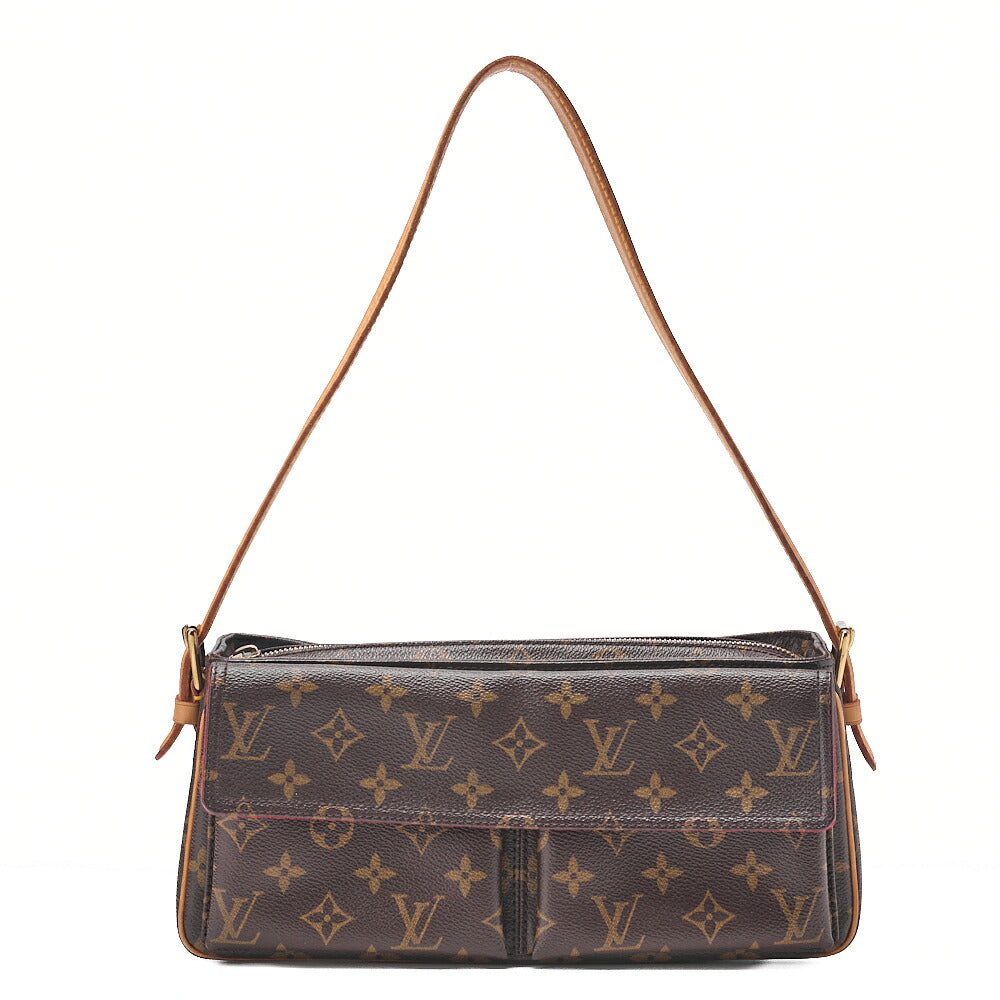 LOUIS VUITTON Louis Vuitton Monogram Vivacitte MM M51164 Shoulder Bag Brown Gold-Tone Hardware, Pre-Owned