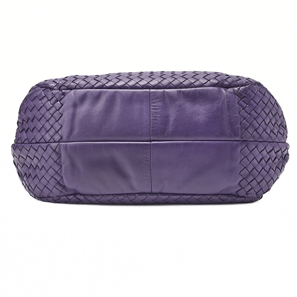 BOTTEGA VENETA Bottega Veneta Toad Bag Intrecciato Campana Lambskin Purple Black-Tone Hardware, Pre-Owned