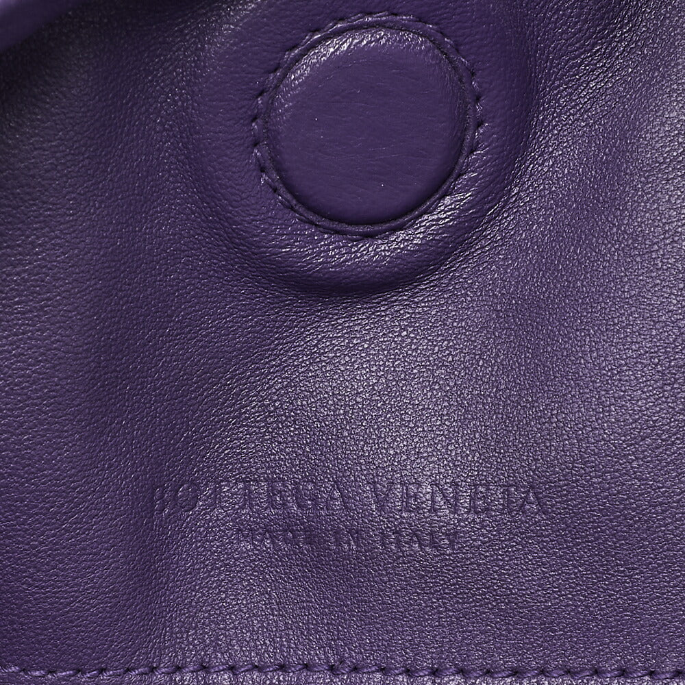 BOTTEGA VENETA Bottega Veneta Toad Bag Intrecciato Campana Lambskin Purple Black-Tone Hardware, Pre-Owned