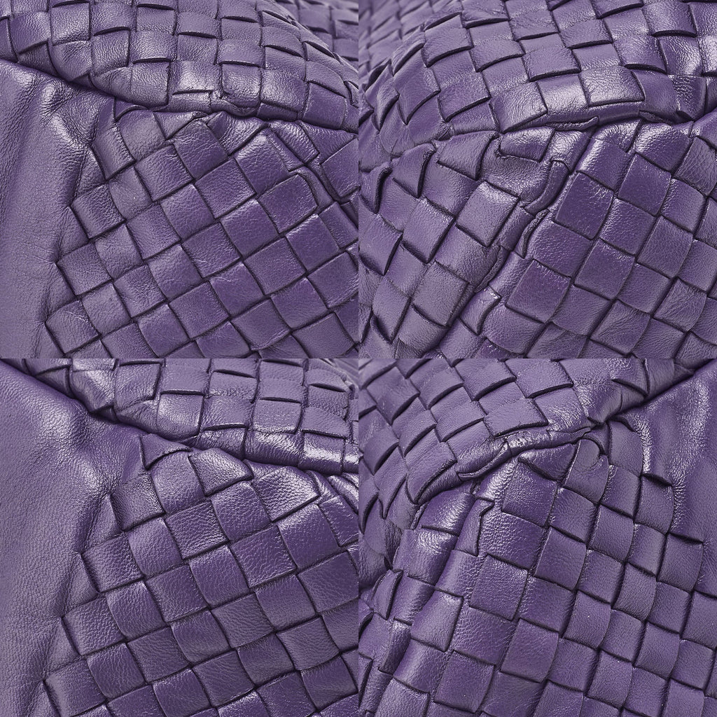 BOTTEGA VENETA Bottega Veneta Toad Bag Intrecciato Campana Lambskin Purple Black-Tone Hardware, Pre-Owned