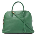 HERMES Boride 35 Kushbel 2WAY Handbag Green Gold-Tone Hardware, Pre-Owned