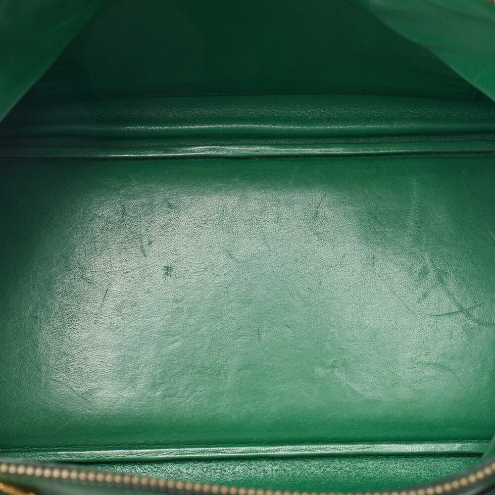 HERMES Boride 35 Kushbel 2WAY Handbag Green Gold-Tone Hardware, Pre-Owned