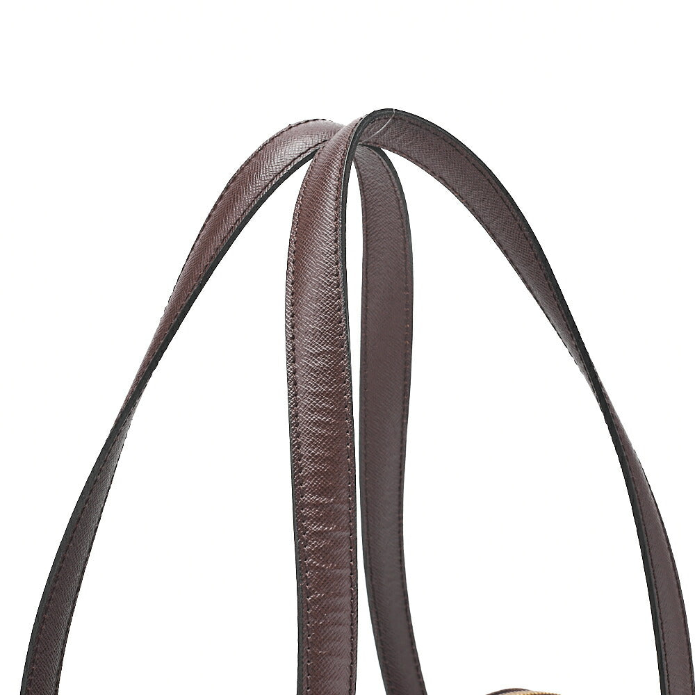 LOUIS VUITTON Louis Vuitton Damier Belem MM Shoulder Bag N51174 Brown Gold-Tone Hardware, Pre-Owned