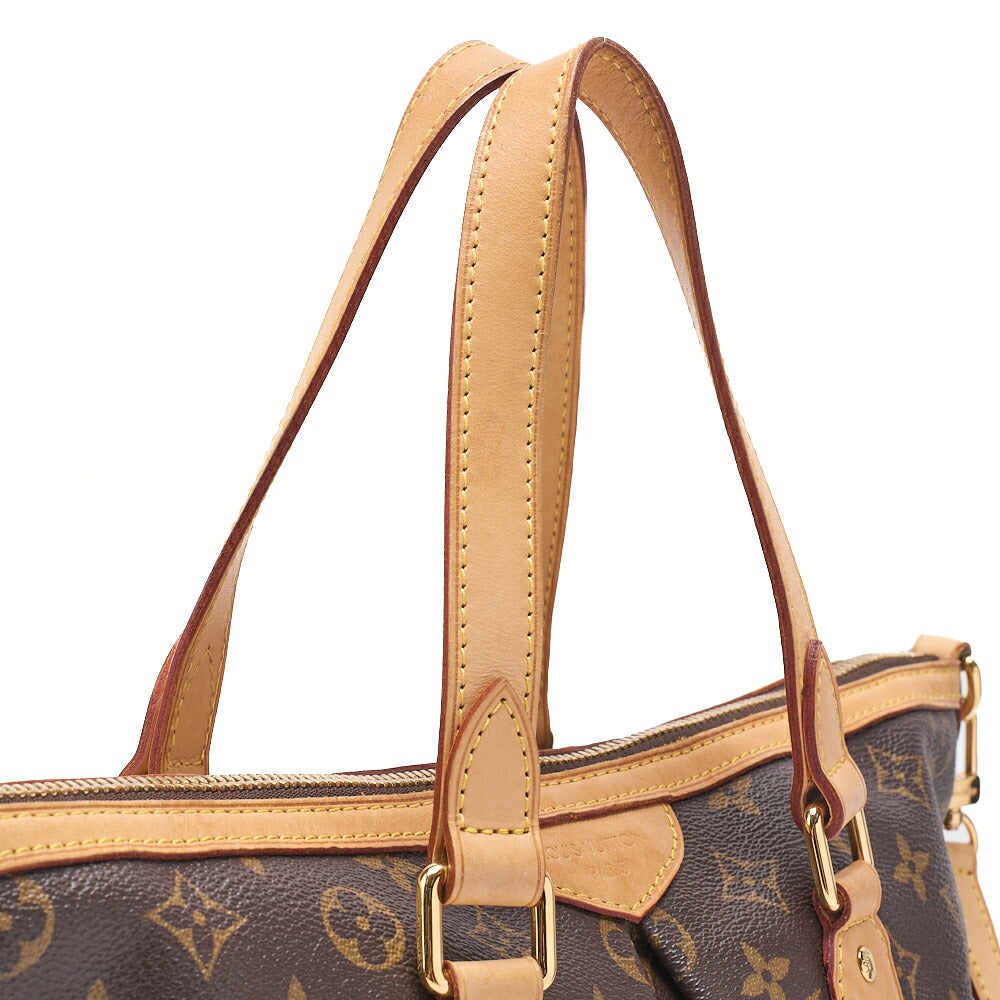 LOUIS VUITTON Louis Vuitton Monogram Palermo PM M40145 2way Shoulder Bag Brown Gold-Tone Hardware, Pre-Owned