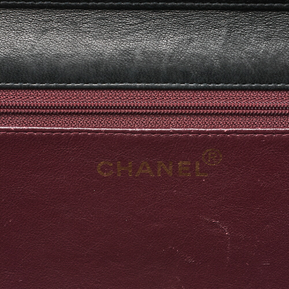 CHANEL Matlasse Push Lock Chain Shoulder Lambskin Black Gold-Tone Hardware, Pre-Owned