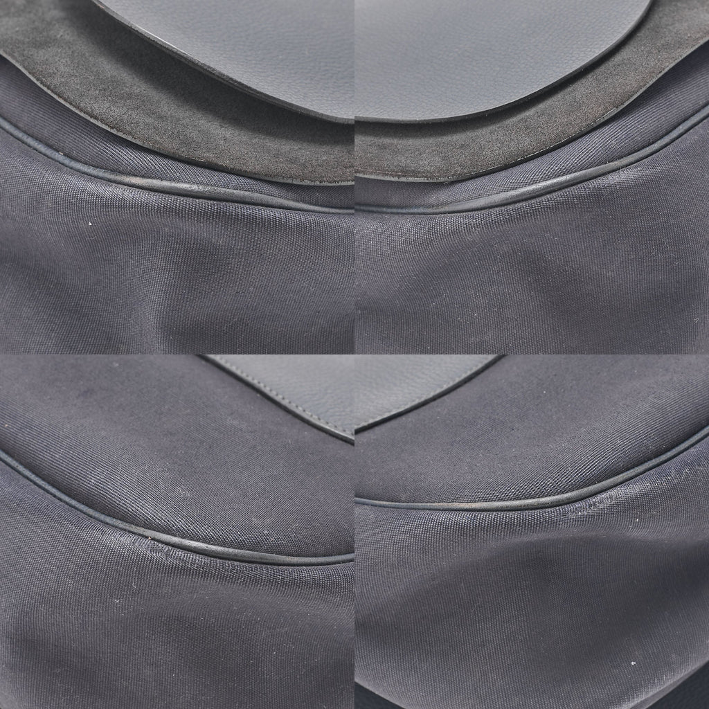 HERMES Sack Colorado GM Liege x Toile Ash Shoulder Bag Blue Indigo Silver-Tone Hardware, Pre-Owned